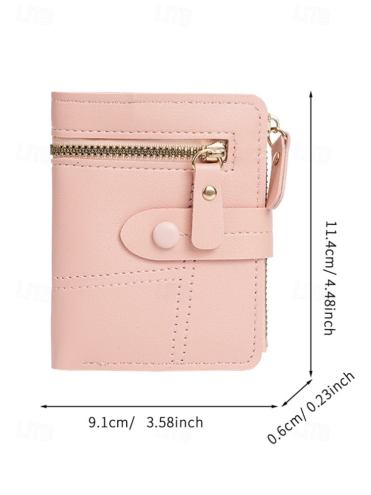 Women's Small Bifold Wallet with Zipper Coin Pocket – Faux Leather Card Holder Purse for Ladies, Teens and Girls – Compact Stylish Accessory for Everyday Use and Travel 2026 - $11.99 –P9