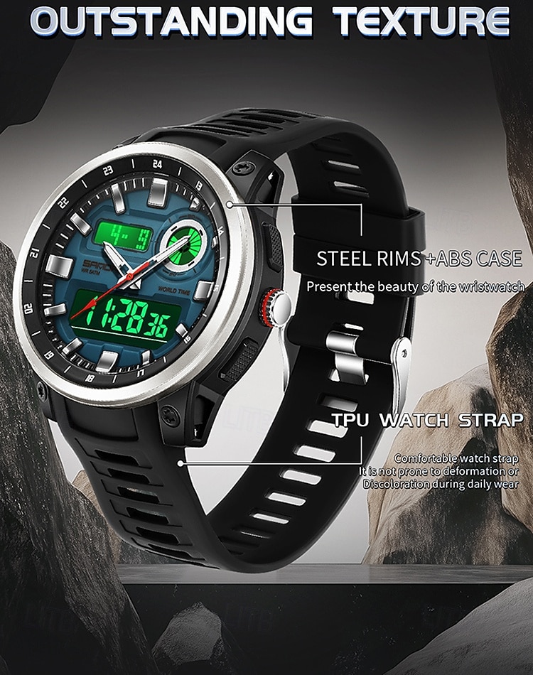 SANDA Fashion Brand Sport Electronics Watches Gift for men Outdoors Analog Digital Man Watch Luminous Waterproof Backlight Wristwatch 2026 - $35.99 –P12
