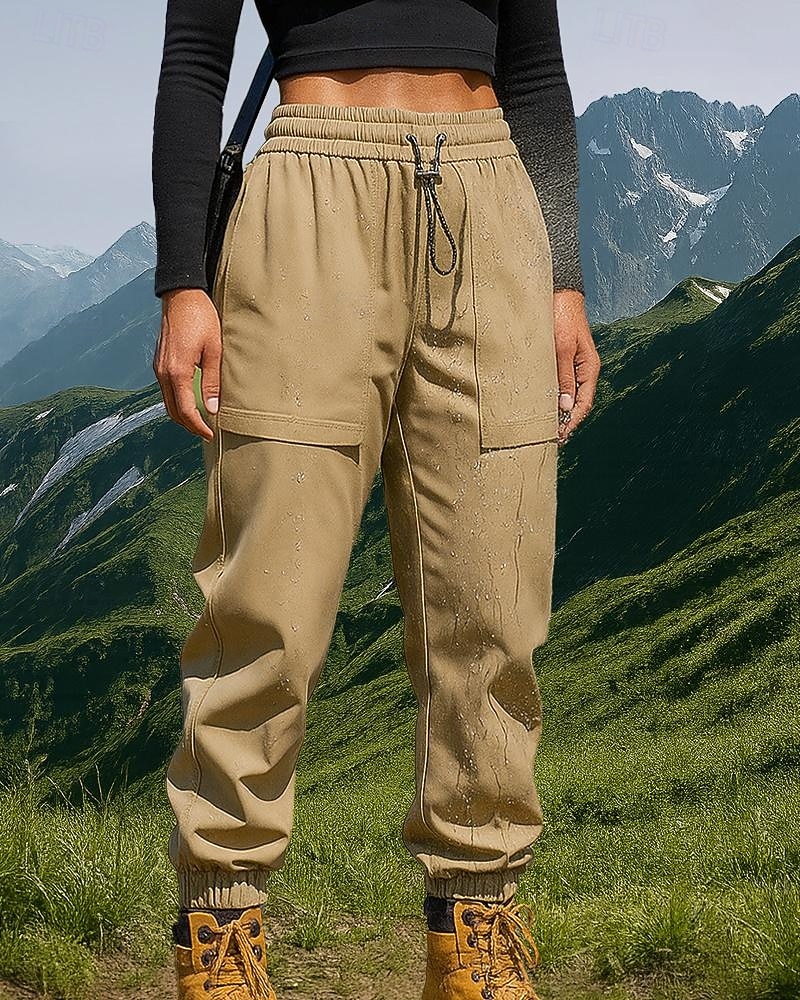 Women's Hiking Pants Trousers Casual Pants Winter Autumn / Fall Outdoor Regular Fit Waterproof Windproof Bottoms Pocket Elastic Waist Black Army Green Camping / Hiking Running S M L XL XXL 2026 - $46.99 –P1