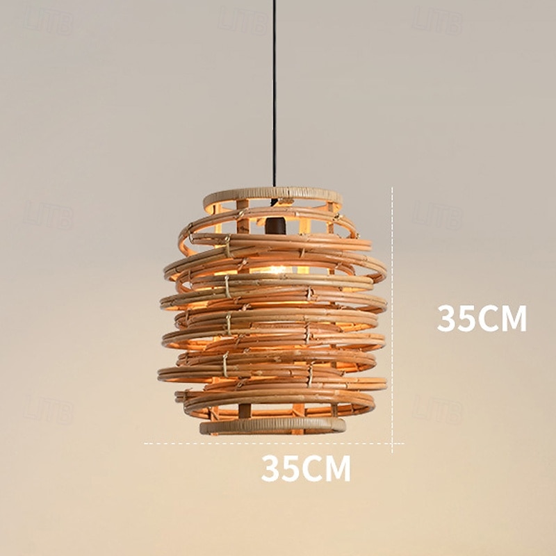 Lustre de teto moderno com iluminação LED estilo zen do sudeste asiático, luminária pendente com abajur decorativo, luminária pendente para quarto e sala de estar de 2025 por $279.99 –P5