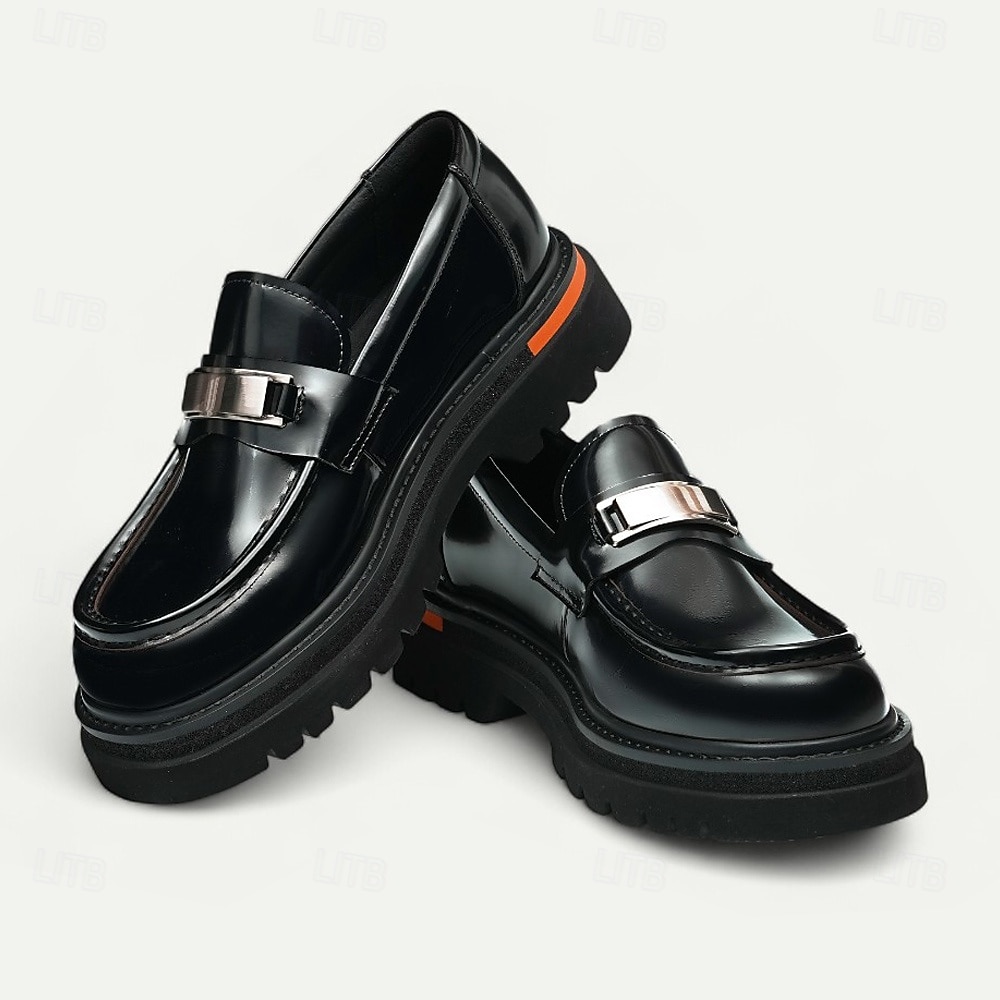 Мужские коричневые кожаные пенни-лоферы с металлической пряжкой – классические туфли для деловых встреч, официальных мероприятий и офиса. 2025 - $109.99 –P13