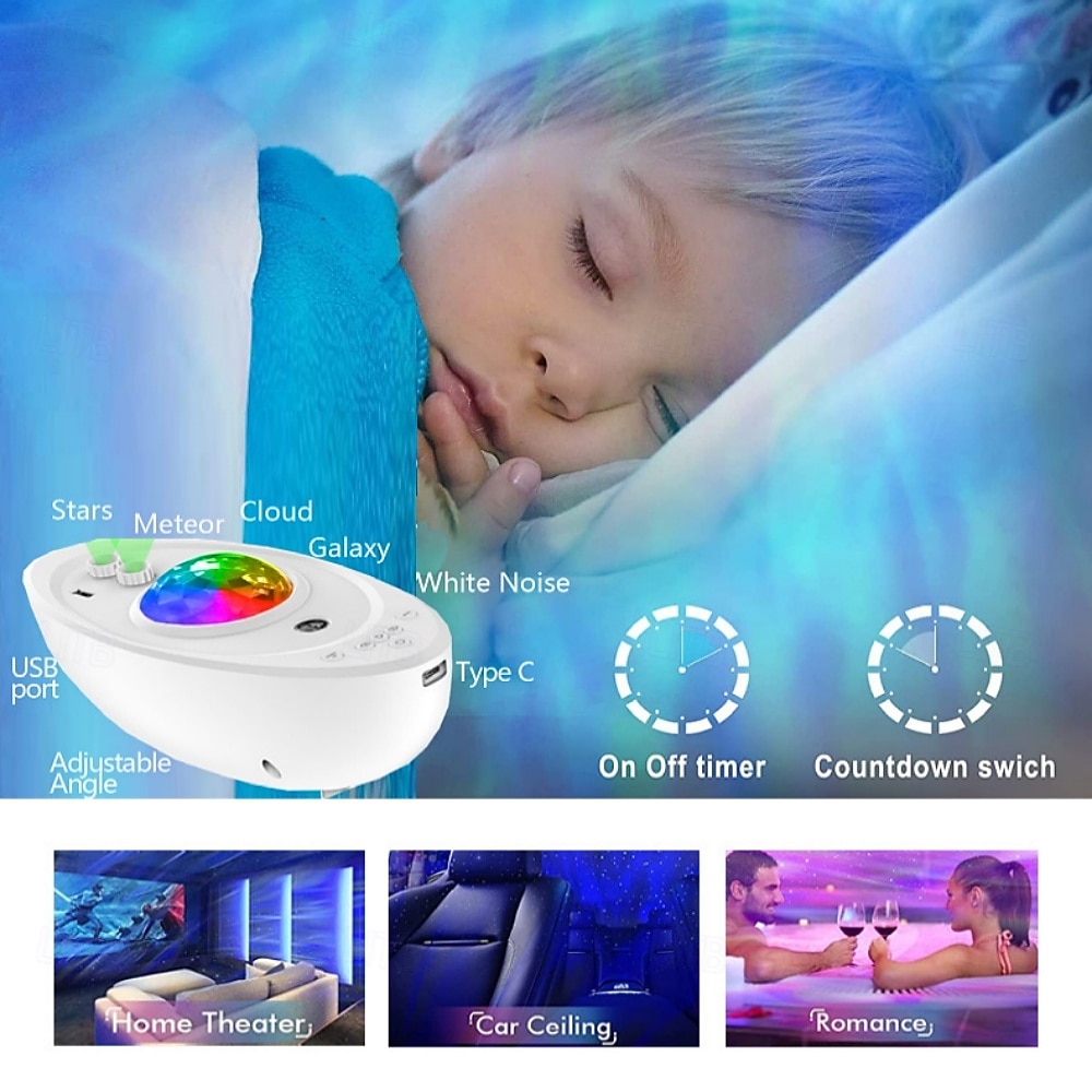 2025年 北の銀河ライトオーロラプロジェクター、8つのライト効果付き、寝室用LEDスタープロジェクター、パーティー用星雲ランプリモコン付き  コレクション – $80.99 –P4