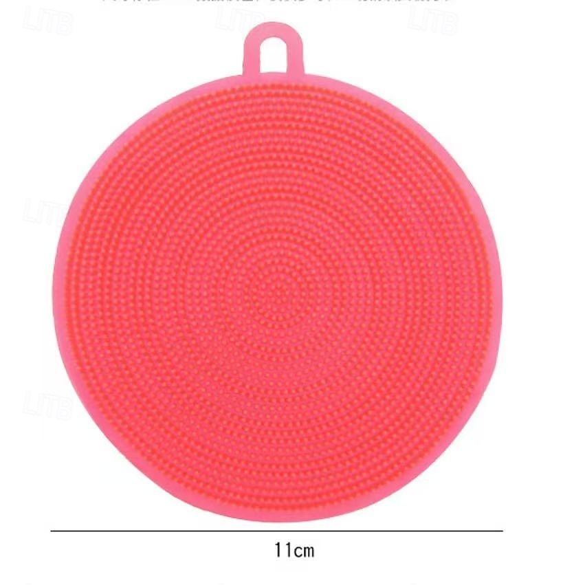 5 stk. silikon multifunksjonell skrubbsvamp, non-stick oljeoppvaskklut, kjøkkenrengjøringsputer for gryter, panner, tallerkener, gjenbrukbare husholdningsskrubber 2025 - $7.99 –P9
