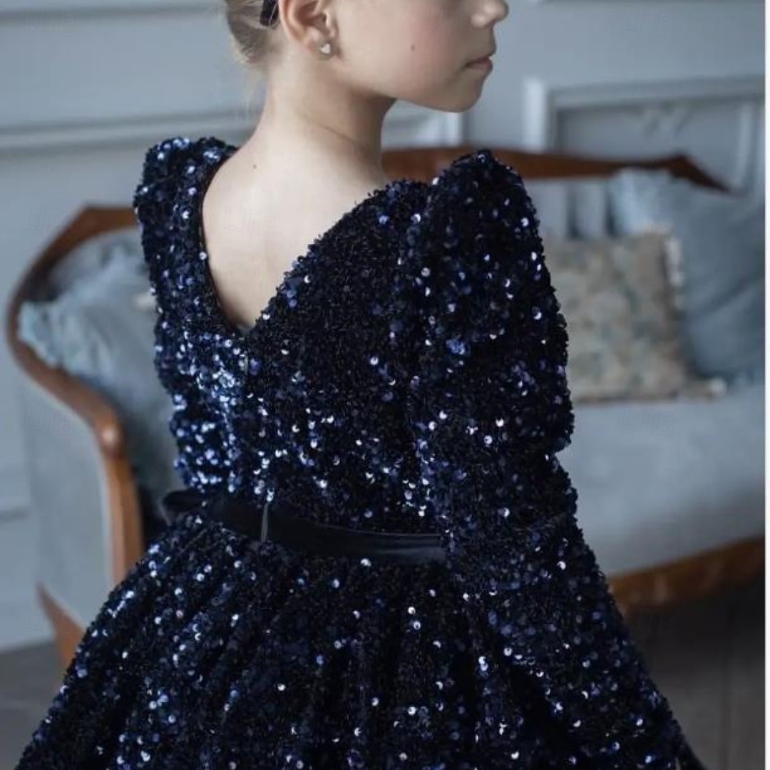 Kinder Mädchen Partykleid Einfarbig Langarm Leistung Netz Prinzessin Süß Netzstoff Knöchellang Etui-Kleid Tüllkleid Sommer Frühling Herbst Kinder Schwarz Weiß Wein 2025 - $79.99 –P19