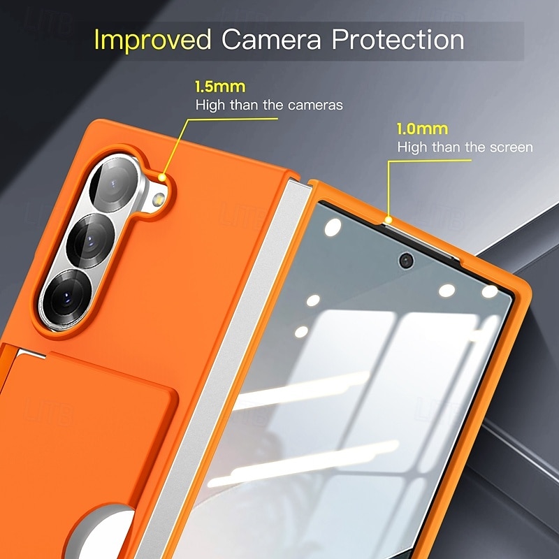 Phone Case For Samsung Galaxy Z Fold 7 Z Fold 6 Back Cover Card Slot Shockproof Retro PC 2025 - $11.99 –P4