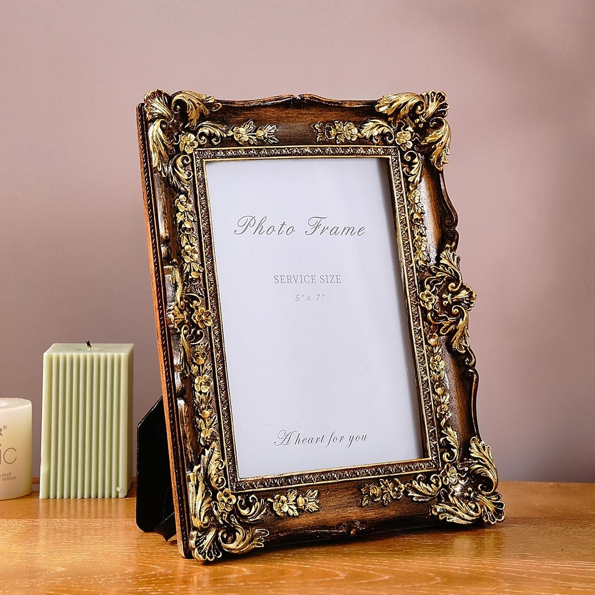 1 kpl eurooppalainen kolmiulotteinen kuviointi suorakulmainen klassinen valokuvakehys hartsimateriaalista, joka sopii perhevalokuvakoristeluun ja valokuvausrekvisiittaan 2026 - $14.99 –P5