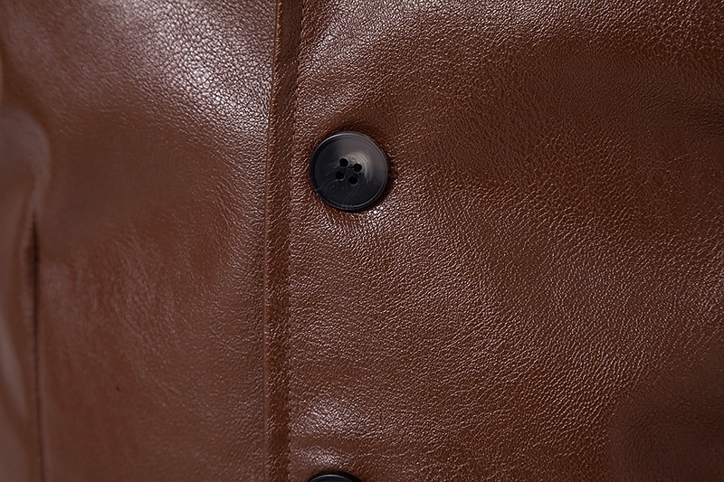 Herren Westernweste Weste Lederweste Formell Urlaub Lässig Täglich Vintage Cowboy Frühling Herbst Tasche Knöpfe 100% Polyester PU Leder Bequem Einfach Einreihig Reverskragen mit Schlitz Schlank 2025 - $30.99 –P6