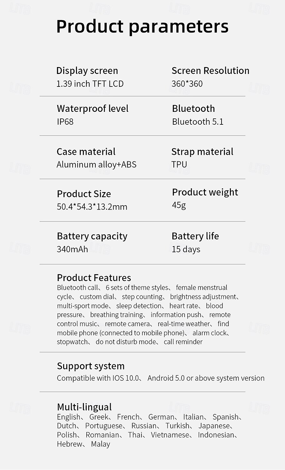 Relógio inteligente Lokmat Attack 2 Pro de 1,39 polegadas com Bluetooth, chamadas, pedômetro, lembrete de chamadas e rastreador de atividades. Compatível com Android e iOS. Unissex, com longa duração da bateria, chamadas em modo mãos-livres e à prova d'ág de 2026 por $52.99 –P15