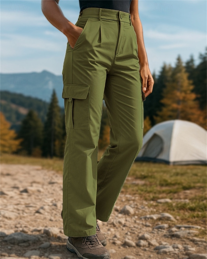 2026年 女性用 カーゴパンツ ハイキング パンツ 春 秋 アウトドア レギュラー 防水 防風 パンツ ポケット ブラック ピンク スパンデックス キャンピング＆ハイキング ゴルフ ランニング S M L XL XXL  コレクション – $26.99 –P8