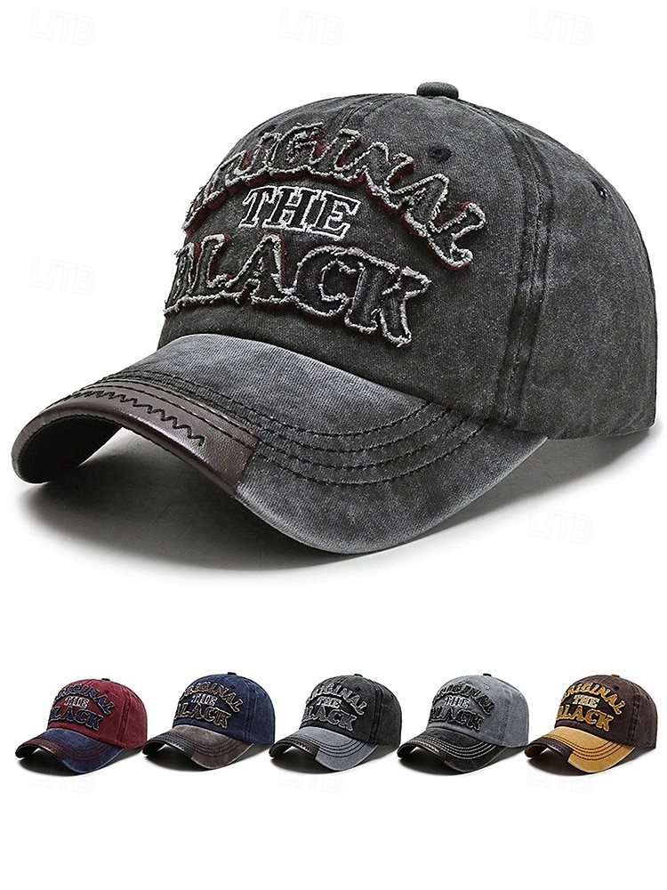 férfi vintage hímzett baseballsapka – kopott pamutból készült, állítható sapka szabadtéri sportokhoz, utazáshoz és hétköznapi utcai viselethez 2025 - $11.99 –P2