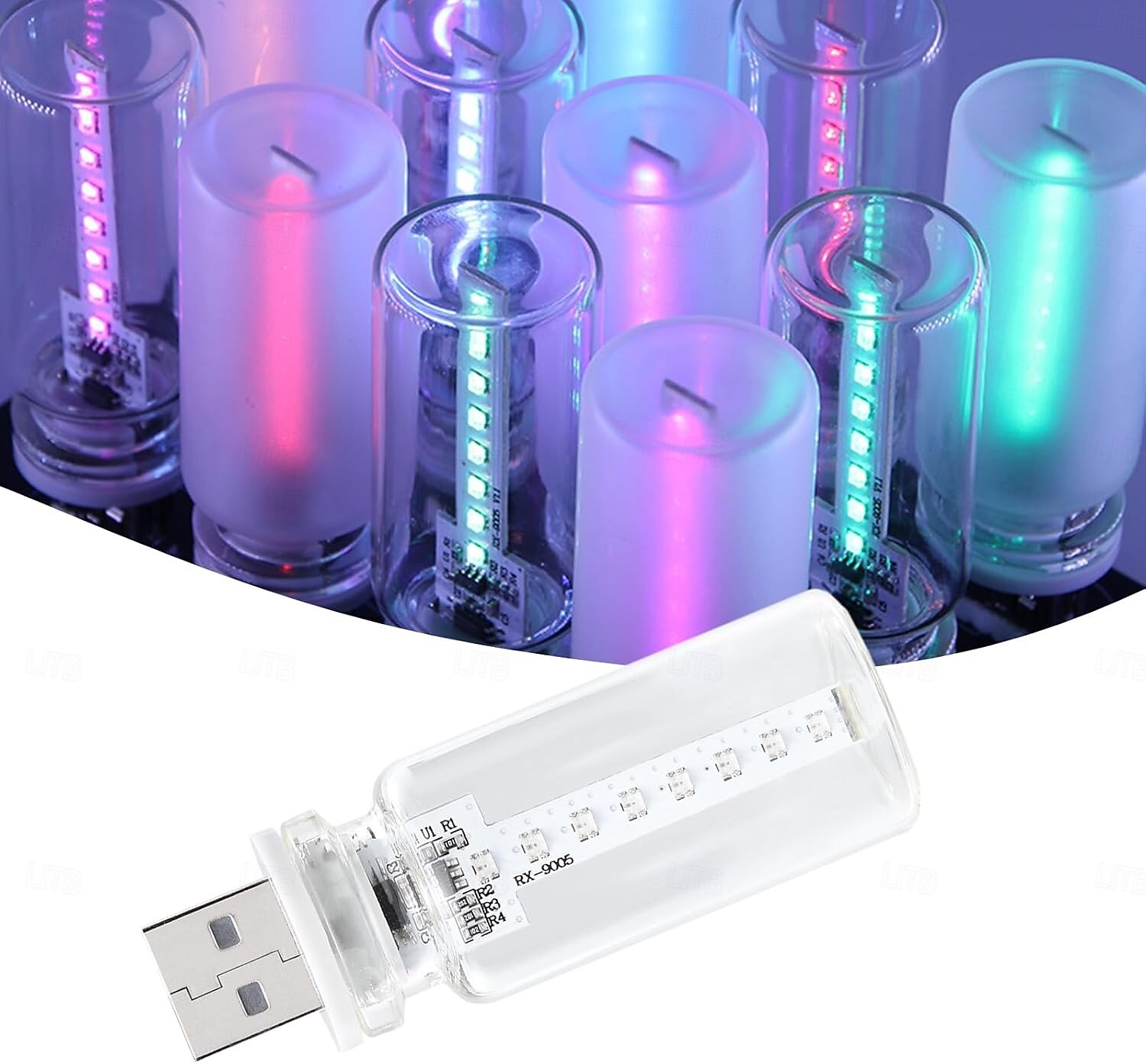 Luce notturna USB per auto, dimmerabile, luce d'atmosfera, spina USB, luce interna per auto, 4 colori, mini lampadina a LED, luci notturne per auto, campeggio, festa, decorazione per la camera da del 2025 a $27.99 –P5