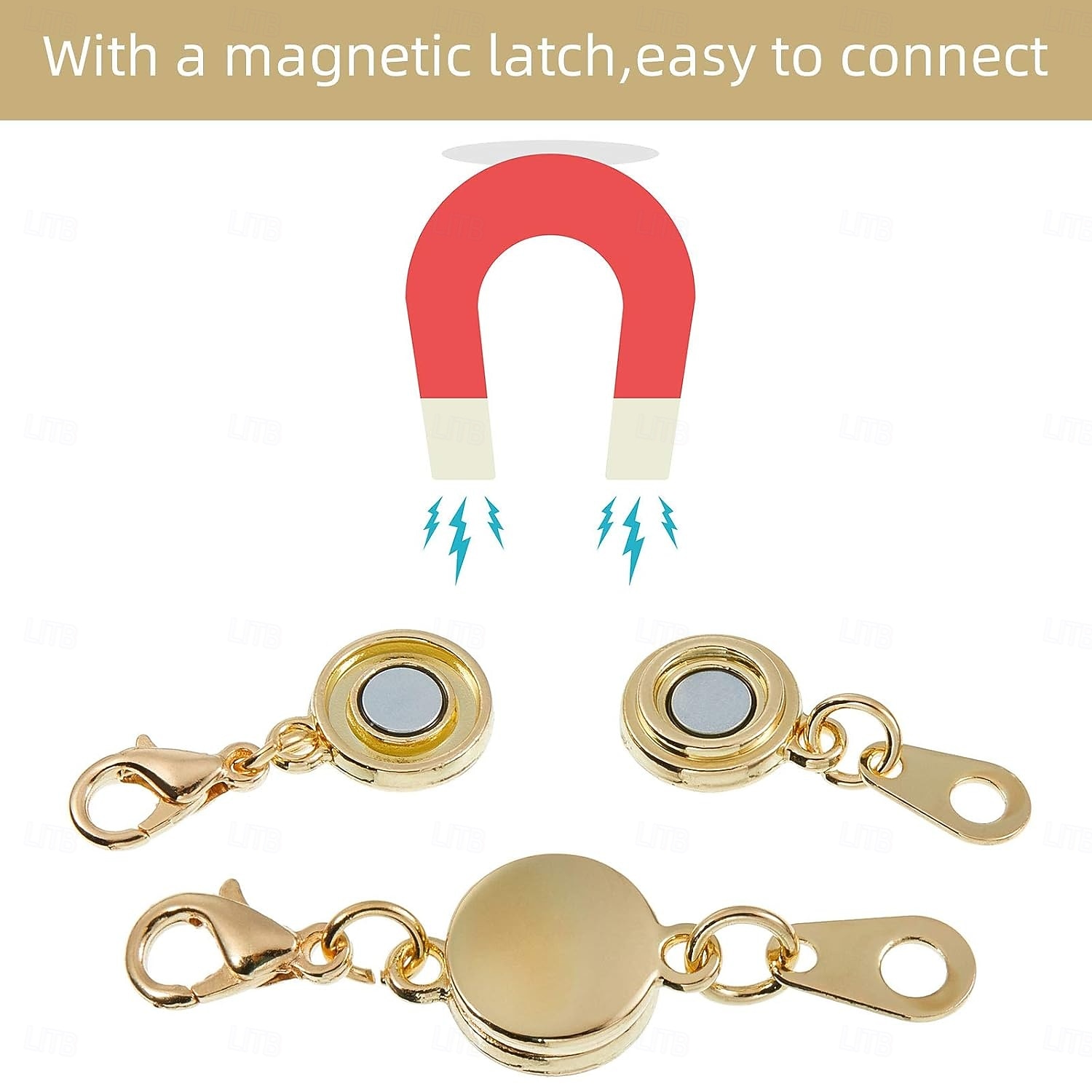 12 Pack Magnetic Necklace Clasps and Closures  Strong Magnetic Jewelry Extenders for Necklaces and Bracelets, Gold & Silver Plated Round Clasps for DIY Jewelry Making 2026 - $13.49 –P5