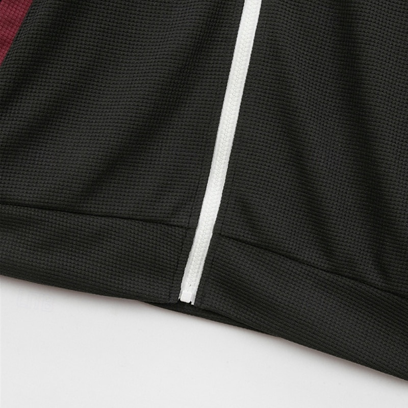 Herren Waffeljacke Freizeitjacke Urlaub Täglich Atmungsaktiv Tasche Spleißen Frühling Herbst Farbblock Mode Klassisch Revers Regulär Wein Dunkelgrün Braun Grau Jacken 2025 - $27.99 –P8