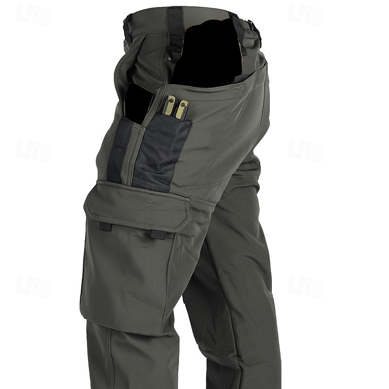 Hombre Pantalones cargo Pantalones de lana Pantalones tácticos Pantalones Botones Multi bolsillo Plano Listo para vestir Templado Exterior Diario Acampada y Senderismo Moda Clásico Verde Trébol Caqui 2026 - $37.99 –P13