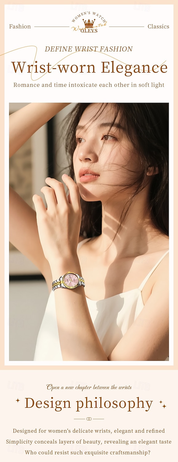 OLEVS Mother's Day Gift for Women Quartz Watch Minimalist Fashion Business Wristwatch Luminous Calendar Waterproof Decoration Alloy Watch 2026 - $38.99 –P1