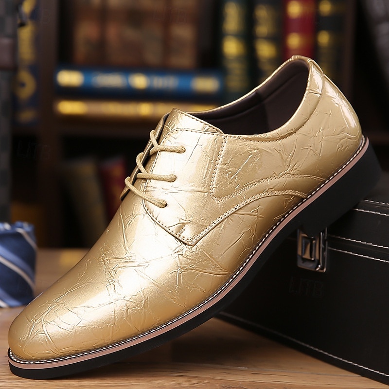 sapatos sociais masculinos de verniz azul-petróleo brilhante com cadarço – calçados formais elegantes para casamentos e eventos empresariais de 2026 por $46.99 –P13