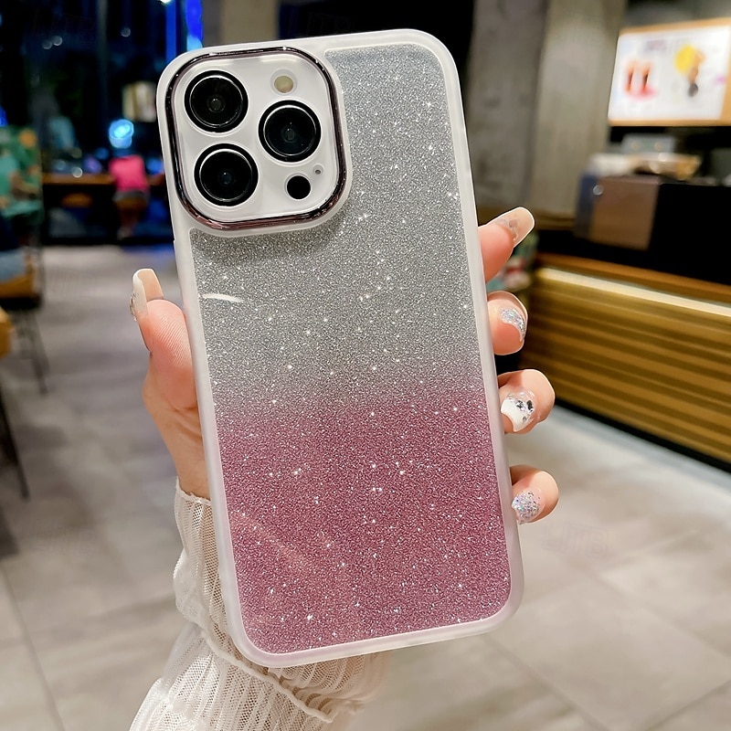 τηλέφωνο tok Για iPhone 17 Pro Max 17 Air 16 15 14 Pro Max Plus 16e 13 Pro Max Πίσω Κάλυμμα Bling Glitter Shiny Ανθεκτική σε πτώσεις Διαβάθμιση χρώματος Σιλικόνη 2025 - $6.99 –P6