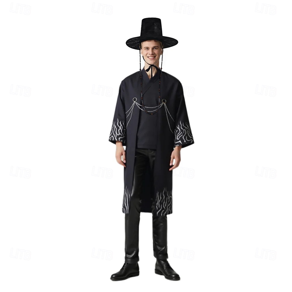 KPop-Dämonenjäger Dämonenjungengruppe Saja Boys Jinu Saja Kostüm Hanbok Festkleidung Koreanisch traditionell Virtuelles Idol Film Cosplay for Herren Jungen Kinder Erwachsene Halloween Karneval 2025 - $82.99 –P10
