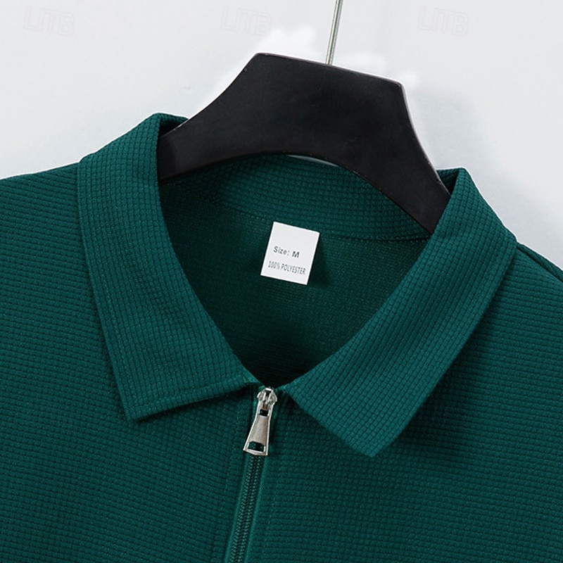 Homme Veste Légère Veste gaufrée Veste Décontractée Vacances Quotidien Respirant Avec Poches Printemps Automne Uni Mode Classique Revers Régulier Noir Blanche Vin Vert foncé Kaki Veste de 2025 ? $24.99 –P5