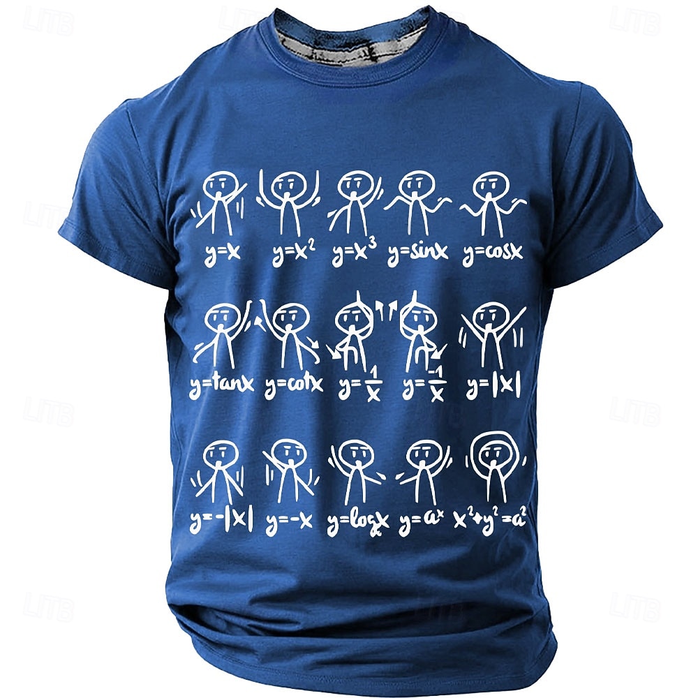 2025年 メンズ面白いグラフィックTシャツ数式とスティックフィギュアの数学グラフ | 科学ユーモアアパレル  コレクション – $17.99 –P4