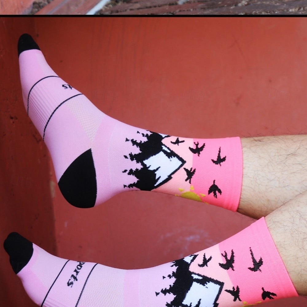 Calcetines Calcetines Ciclismo Calcetines de bicicleta Calcetines deportivos Calcetines atléticos Camping / Senderismo Senderismo Ejercicio al Aire Libre Bicicleta / Ciclismo Alta elasticidad Cómodo 2025 - $12.99 –P2