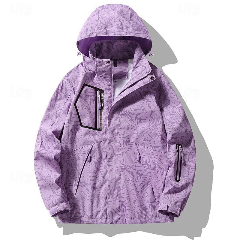 Damen Wanderjacke Hardshelljacke Außen Wasserdicht Winddicht Wanderoutfits Wanderbekleidung Frühling Herbst Oberteil Jagd Camping / Wandern / Höhlenforschung Reisen Schwarz Weiß Rosa 2025 - $36.99 –P7