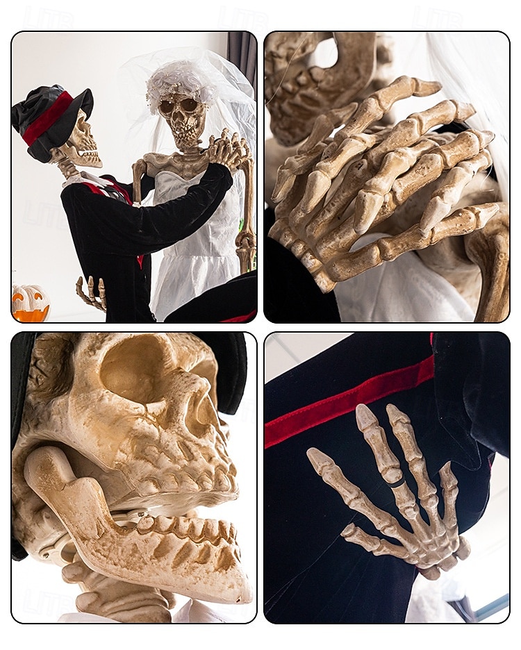 mexikanischer Tag der Toten, großes elektrisches Deko-Objekt, Halloween, Vergnügungspark, Spukhaus, bewegungsaktivierte Skelettbraut, Deko-Requisite 2025 - $883.39 –P5