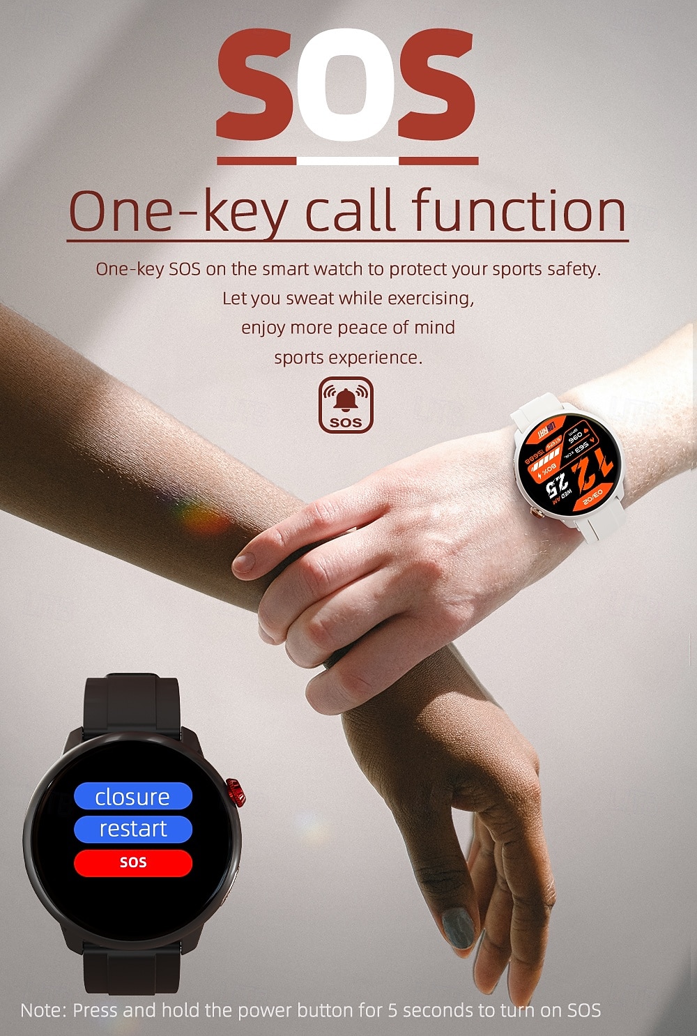 LOKMAT SKY GT Умные часы 1.43 дюймовый Смарт-часы-телефон 3G 4G Bluetooth Педометр Напоминание о звонке Датчик для отслеживания активности Совместим с Android iOS Женский Мужчины GPS 2025 - $106.99 –P7