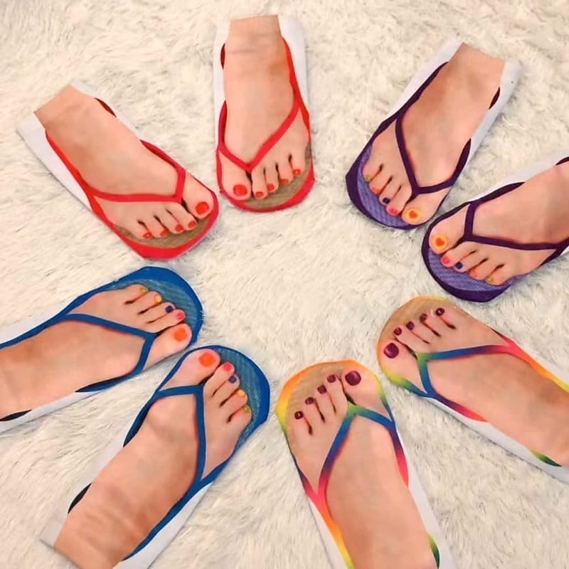 Забавные и необычные носки для мужчин и женщин с 3D-дизайном шлепанцев, необычные носки с принтом, идеально подходящие для подарков, необычной одежды и прямых оптовых продаж модных носков с фабрики 2025 - $6.49 –P5