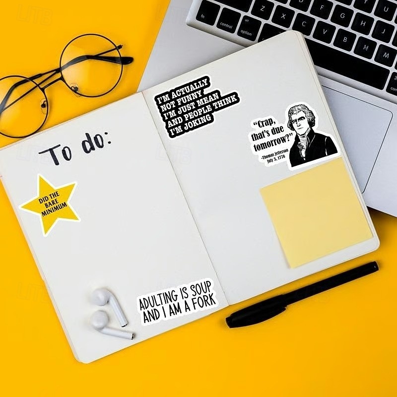 Set Of 130 Pcs Funny Saying Stickers Waterproof Vinyl Decals For Laptop Phone Guitar Skateboard Suitcase Scrapbook Journal Notebook Kids Toys Decoration 2025 - $9.99 –P7