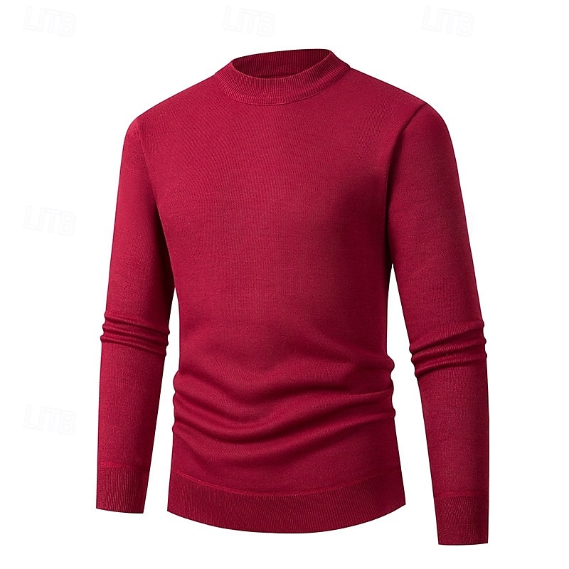 Miesten Neulos Neulepusero Joustin Neuloa Tavalliset topit Kudottu Tiukka Tavallinen Tiukka pyöreä kaula-aukko Neuleet Nykyaikainen Kausaliteetti Arki-asut Vaatetus Syksy Musta Valkoinen M L XL 2025 - $25.99 –P6