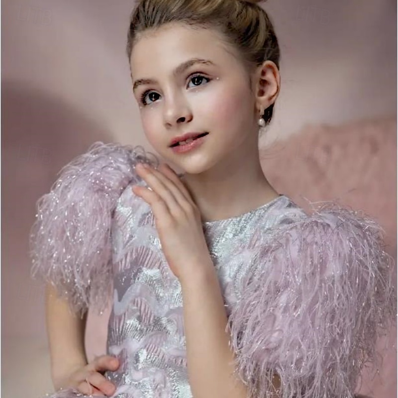 Kinder Mädchen Partykleid Einfarbig Kurzarm Leistung Netz Prinzessin Süß Netzstoff Knöchellang Etui-Kleid Tüllkleid Sommer Frühling Herbst Kinder Schwarz Weiß Rosa 2025 - $100.99 –P2
