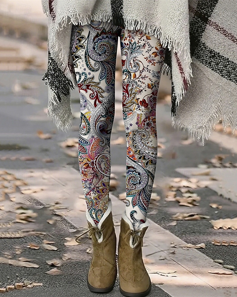 Per donna Pantaloni Leggings Leggings comodi Streetwear Casual Lunghezza intera Vita Alta Floreale Elastico in vita Stampato Traspirabilità Confortevole Elasticizzato Vacanza Streetwear Abbigliamento del 2026 a $20.99 –P4