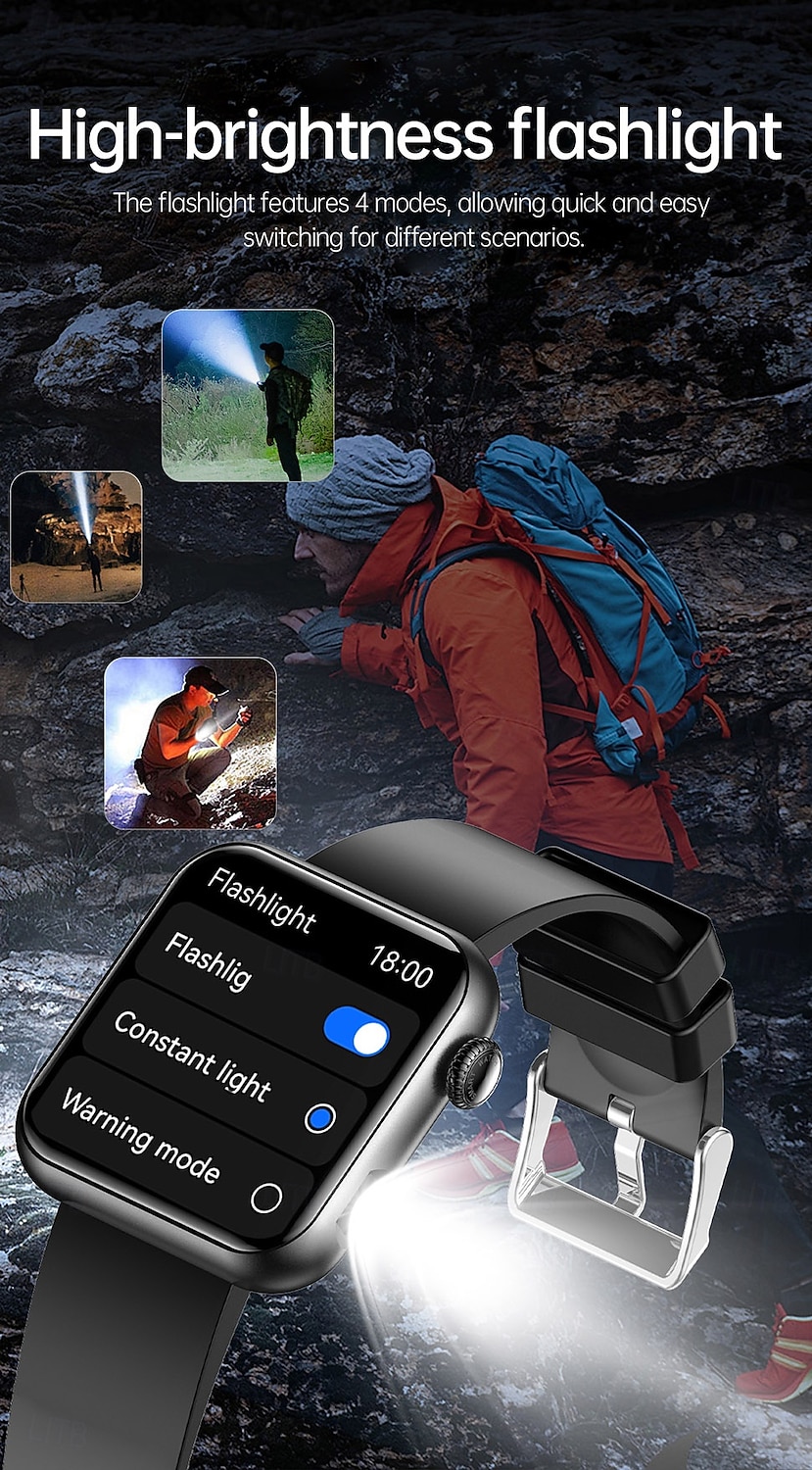 iMosi TK50 Relógio inteligente 1.72 polegada Relógio inteligente Bluetooth Monitoramento de temperatura Podômetro Aviso de Chamada Compatível com Android iOS Feminino Masculino Chamadas com Mão Livre de 2025 por $48.99 –P14