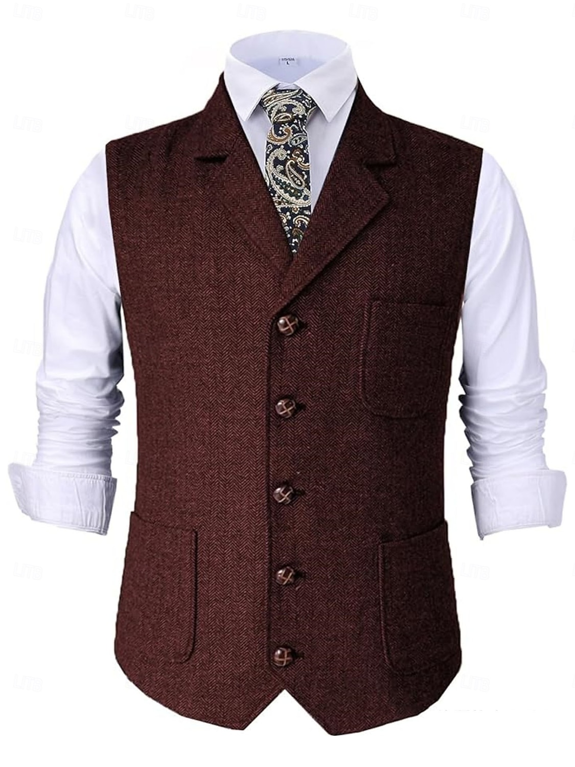 Retro Řvoucí 20s 20. léta 20. století Kamizelka Velký Gatsby Gentleman Maškarní kostým Pánské předvečer Všech svatých Karneval Večerní oslava Plesová maškaráda Dospělí Vesta 2025 - $39.99 –P5