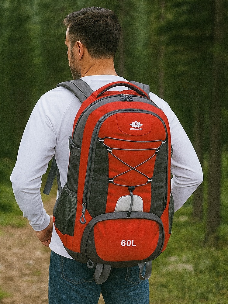 60 liters vattentålig vandringsryggsäck för män – stor kapacitet för utomhusresor med flera fack för camping, vandring och backpackingäventyr 2025 - $34.99 –P2