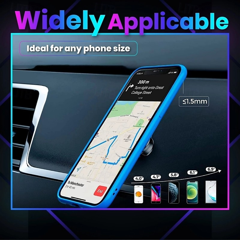 Suport auto ultra magnetic flexibil, cu aspirație puternică, suport reglabil pentru bord, suport magnetic pliabil pentru telefon mobil, suport universal pentru navigație GPS 2026 - $9.99 –P7