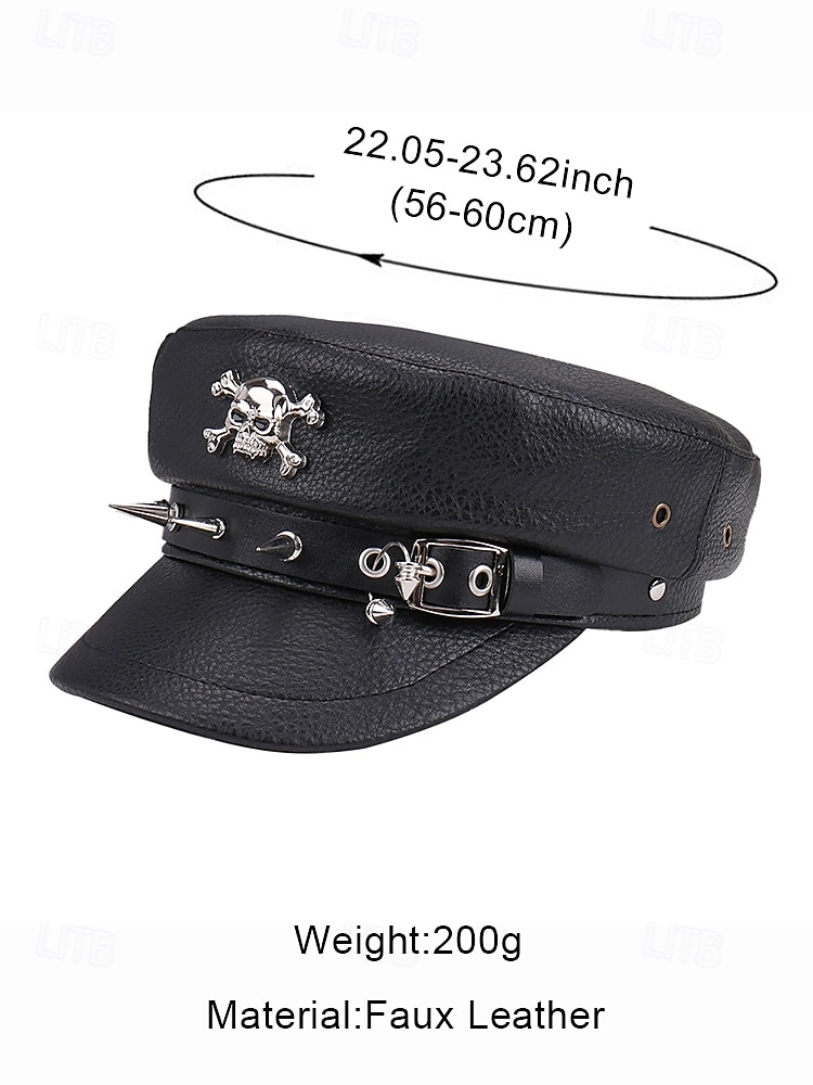 Жен. Шляпа с низкой тульей Полиэфирная ткань Кожа PU Панк Винтаж Готический стиль Осень Зима Все сезоны 2025 - $18.99 –P11