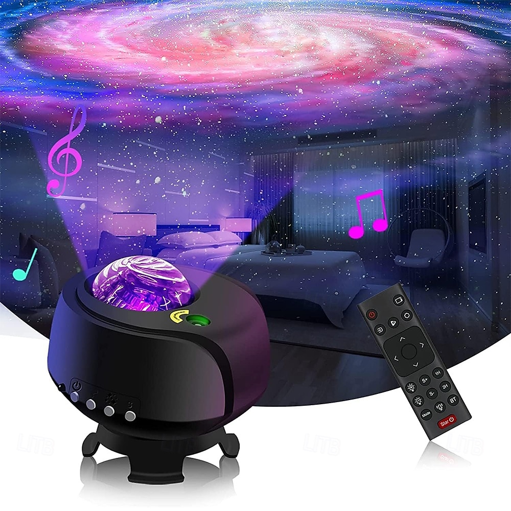 proiettore aurora boreale 15 combinazioni proiettore galassia 60 effetti luce proiettore stella per camera da letto luce notturna con telecomando altoparlante bluetooth timer del 2025 a $80.99 –P2