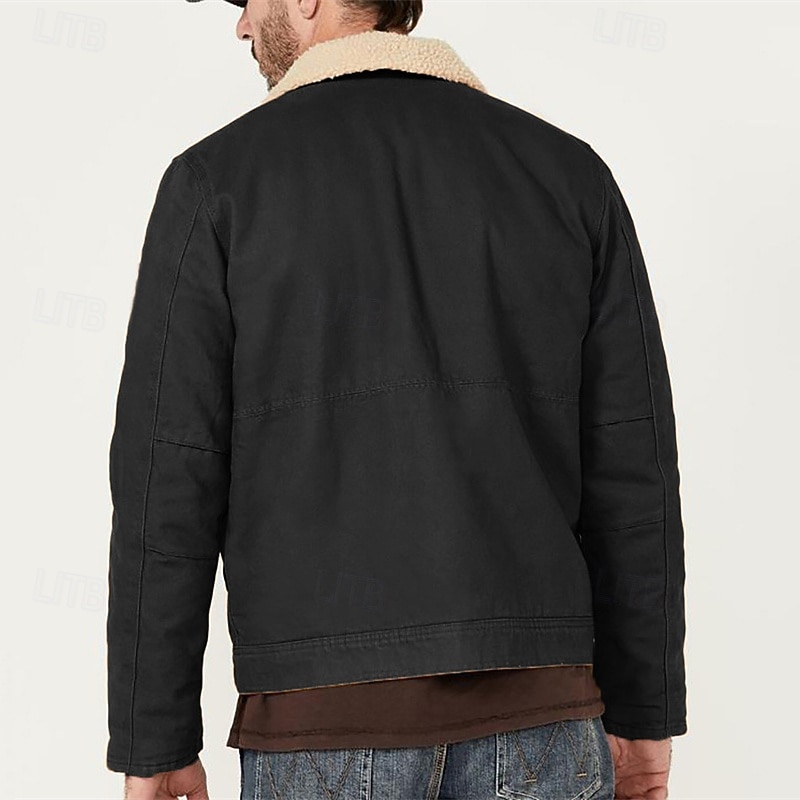 Per uomo Giacca Invernale Giacca in Pile Giacca Cargo Giacca Casual Vacanza Quotidiano Calore Termico Tasca Pile Autunno Inverno Semplice Moda Streetwear Bavero Regolare Nero Cachi Grigio scuro Giacca del 2025 a $53.99 –P7
