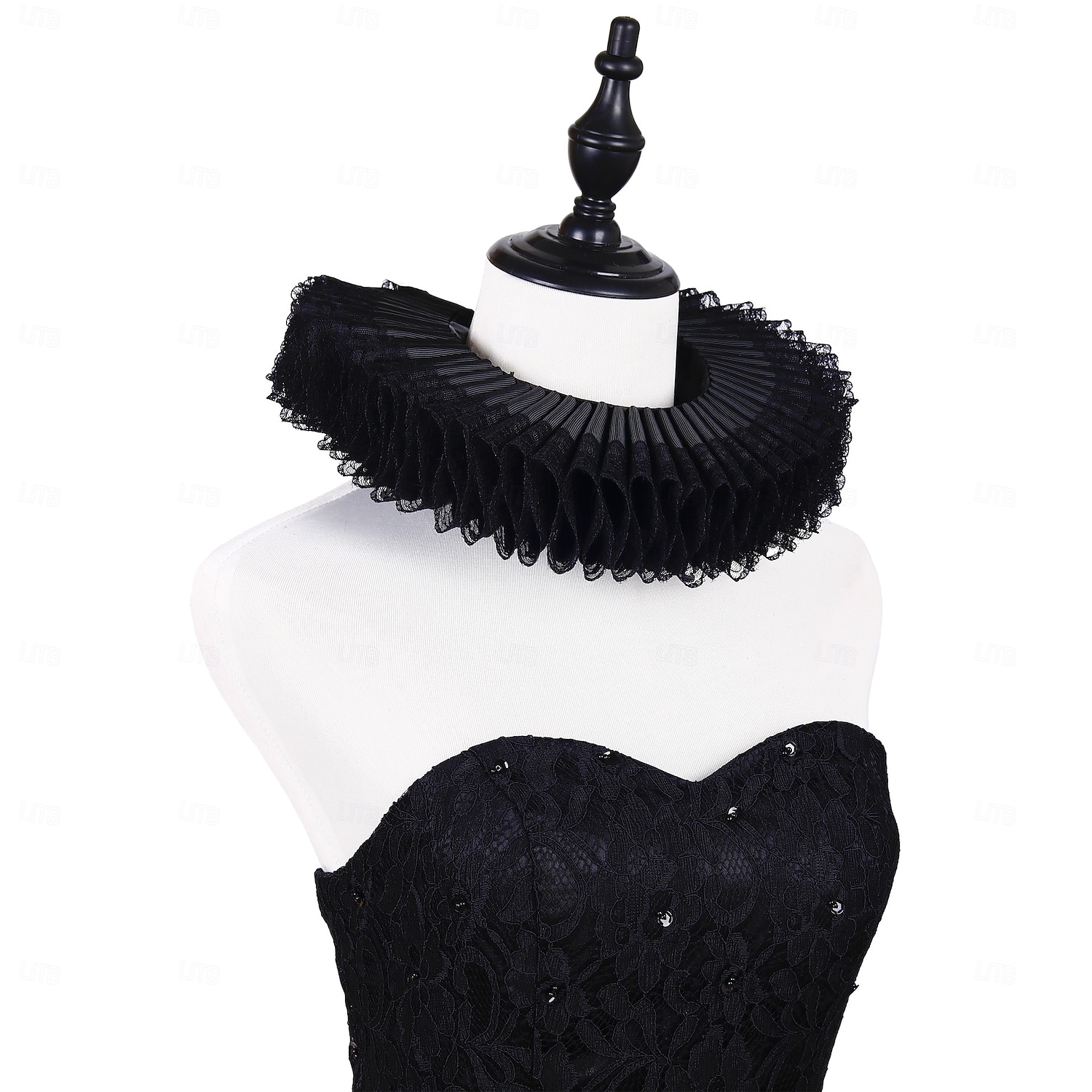 Rococó Victoriano Renacimiento Cuello con volantes isabelino Noble Aristócrata Disfraz Unisexo Víspera de Todos los Santos Carnaval Rendimiento LARP Feria Ren Adultos Cuello Todas las Temporadas 2025 - $19.49 –P13