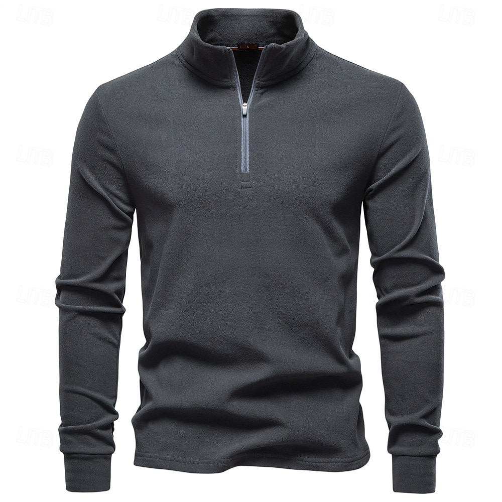 Per uomo Felpa con zip corta Nero Blu marino Blu Verde Cachi Collo Alto Semplice Lavoro Sport & Outdoor Casuale senza stampa Cool Casual Maglione Primavera Autunno Abbigliamento Felpe con cappuccio del 2026 a $26.99 –P19