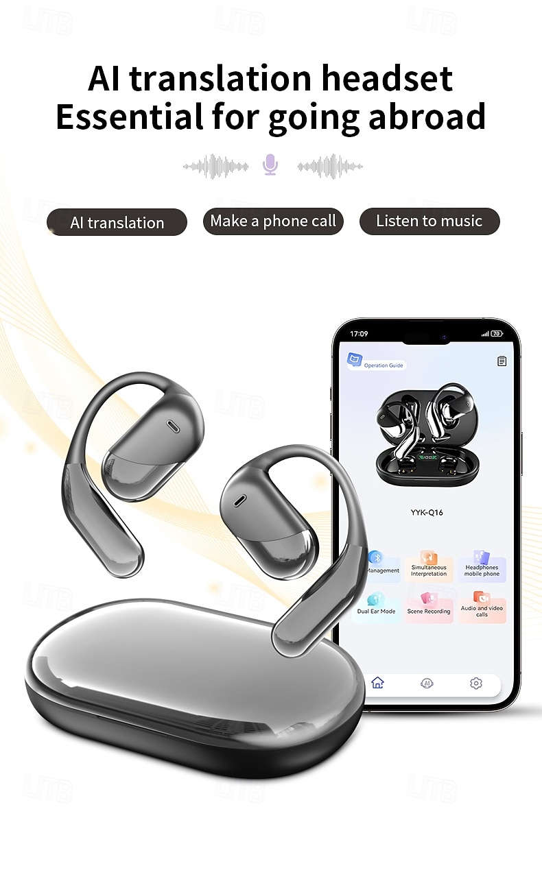 Language Translation Earbuds Two-way Real-time Translation With Wireless And App Online Instant Voice Translation Function Suitable For Travel Business And Learning Use. Valentine's Day Gift 2026 - $31.99 –P2
