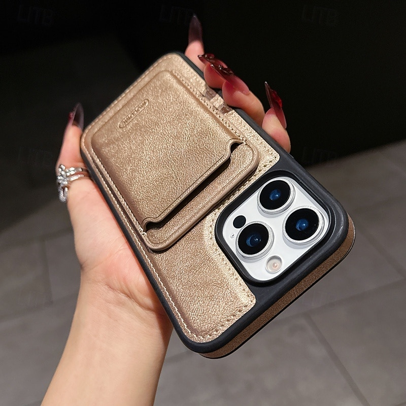 telefon Etui Til iPhone 17 Pro Max 17 Air 16 15 14 Pro Max Plus 16e 13 Pro Max Bakdeksel Magnetisk Kortspor Støtsikker Kontor / Bedrift TPU PU lær 2026 - $20.99 –P1