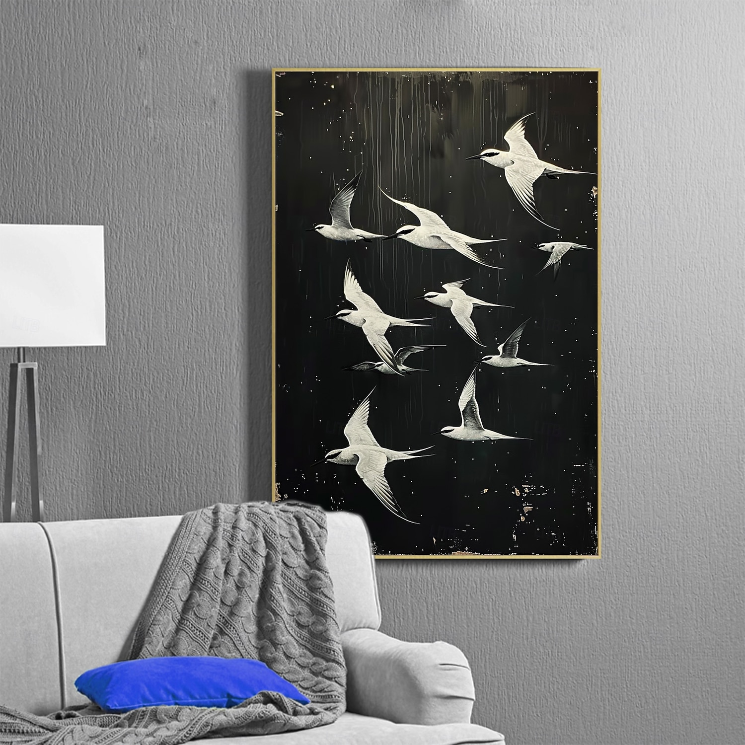 Handmade Original Flying Bird Oil Painting On Canvas Abstract Animal Wall Art for Home Decor With Stretched Frame Without Inner Frame Painting 2025 - $100.99 –P6