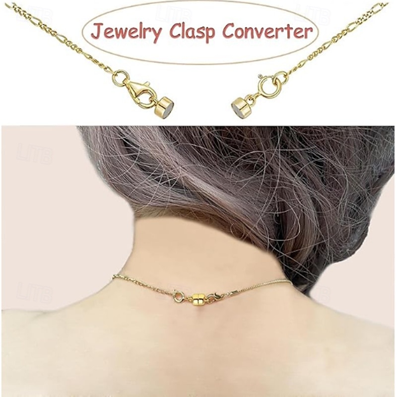 8 fermagli e chiusure magnetiche resistenti per collane, convertitori di fermagli per gioielli placcati in oro e argento per collane e bracciali. del 2025 a $11.49 –P4