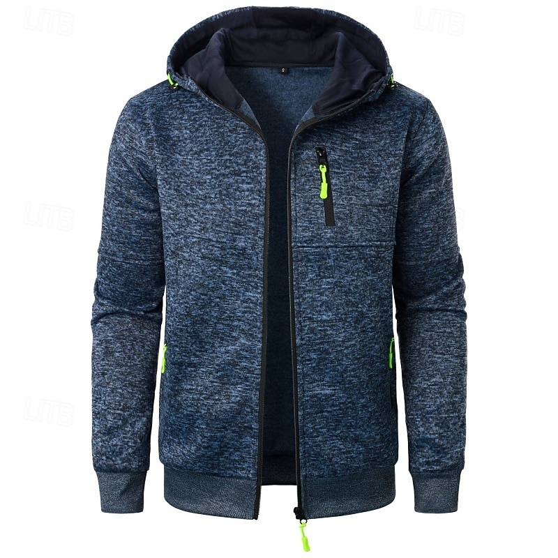 Homme Sweat à capuche Sweat à capuche zippé intégral Sweat à capuche tactique Rouge vin Bleu Denim Noir Vert Véronèse bleu marine À capuche Uni Fermeture éclair Sport & Loisir Occasionnel Quotidien de 2025 ? $23.99 –P5