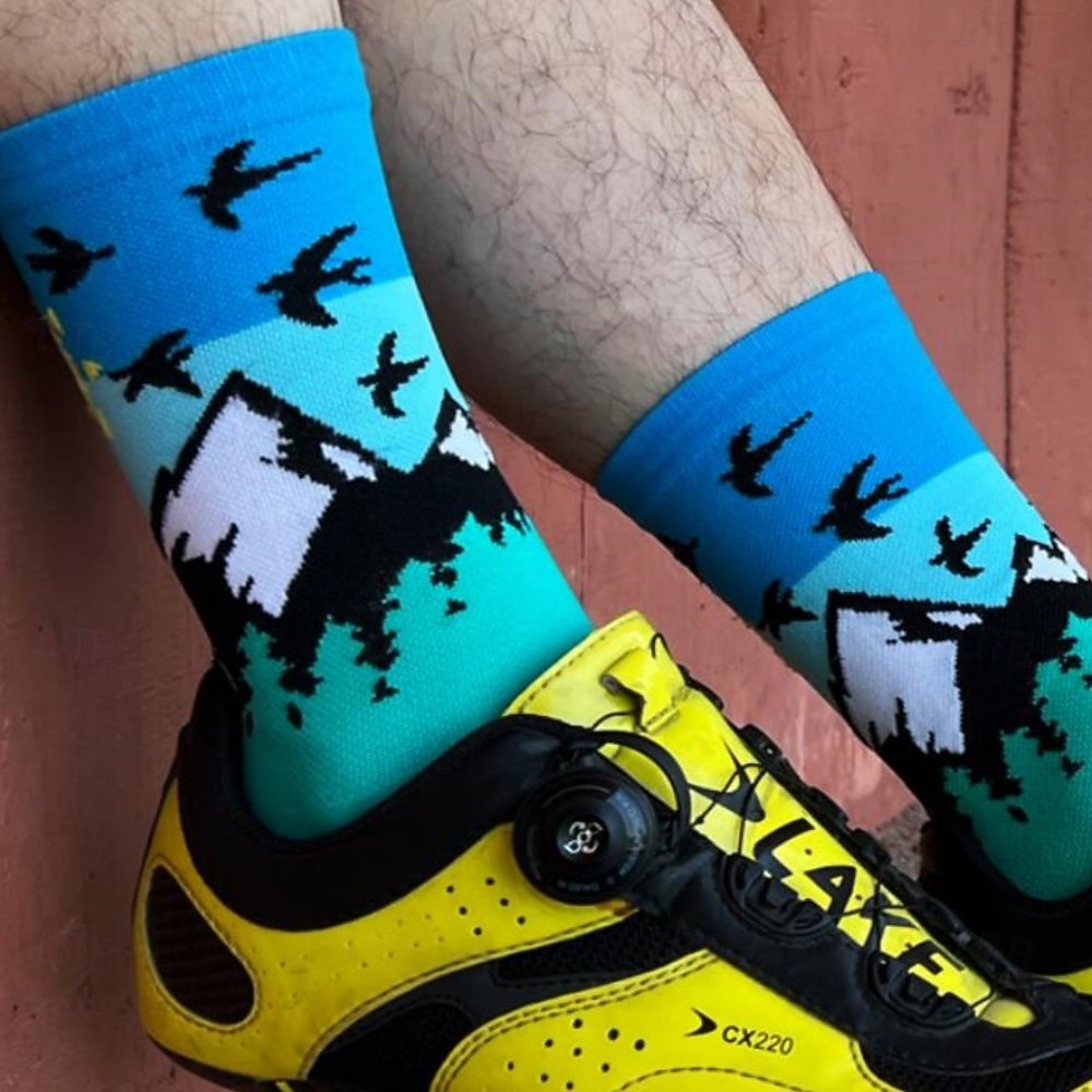 Calcetines Calcetines Ciclismo Calcetines de bicicleta Calcetines deportivos Calcetines atléticos Camping / Senderismo Senderismo Ejercicio al Aire Libre Bicicleta / Ciclismo Alta elasticidad Cómodo 2025 - $12.99 –P8
