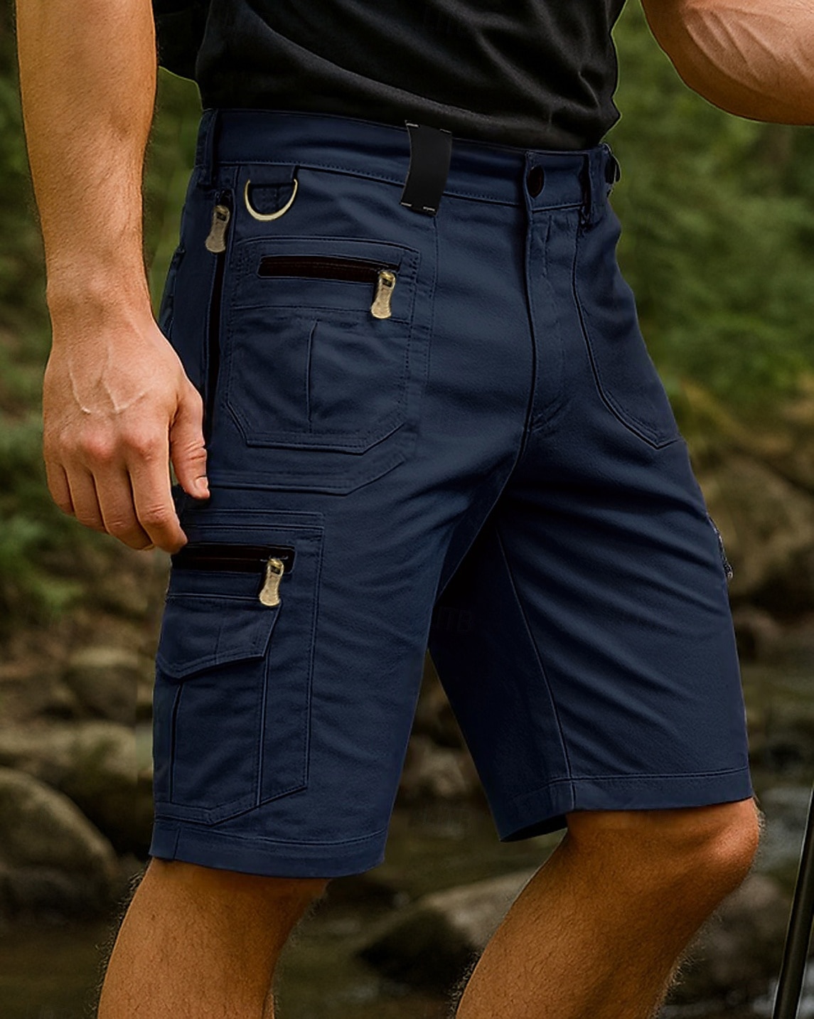 Homens Bermuda Cargo Shorts de caminhada shorts esportivos Verão Ao ar livre Normal Leve Respirável Calças Capri Bolsos Preto Verde Tropa Algodão Tênis Golfe Corrida S M L XL XXL de 2026 por $32.99 –P6