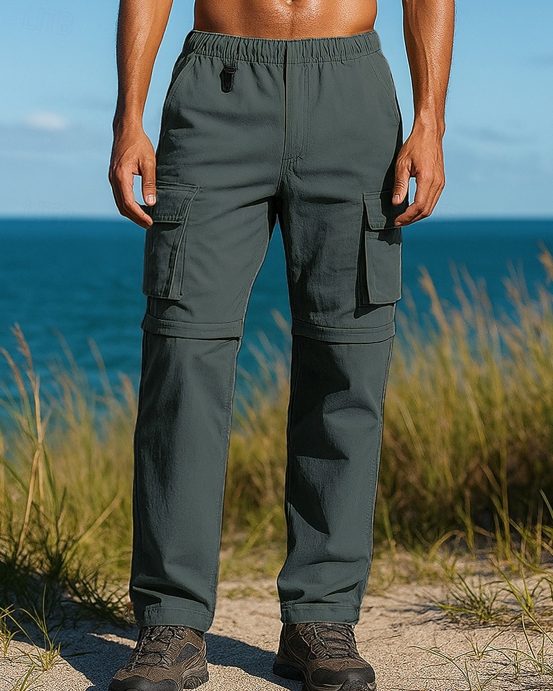 Herren Abzippbare Hosen Wanderhosen Softshellhosen Außen Normale Passform Wasserdicht Winddicht Unterteile Tasche Elastischer Bund Schwarz Armeegrün Camping / Wandern Laufen S M L XL XXL 2025 - $38.99 –P6